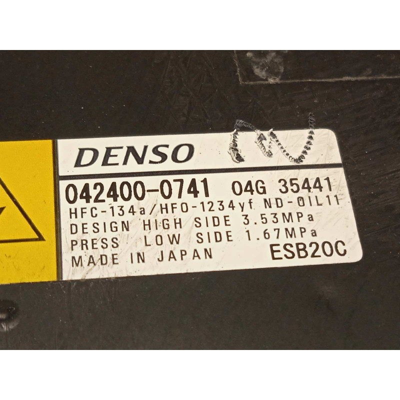 Recambio de compresor aire acondicionado para toyota yaris cross 1.5 hybrid (mxpj10l) referencia OEM IAM 0424000741  88370K0010