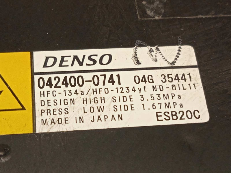 Recambio de compresor aire acondicionado para toyota yaris cross 1.5 hybrid (mxpj10l) referencia OEM IAM 0424000741  88370K0010