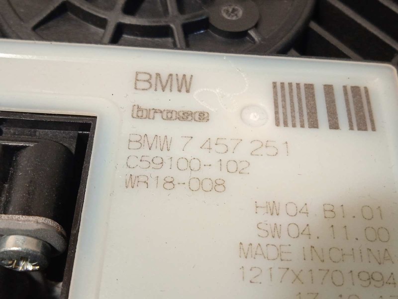 Recambio de elevalunas trasero izquierdo para bmw serie x3 (g01) m40i referencia OEM IAM 7393459  7457251