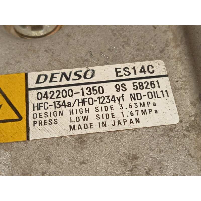 Recambio de compresor aire acondicionado para toyota yaris hybrid feel! referencia OEM IAM 0422001350  8837052012