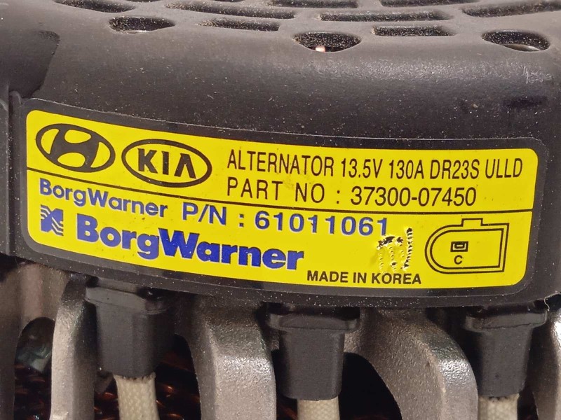 Recambio de alternador para kia xceed 1.0 tgdi cat referencia OEM IAM 3730007450  