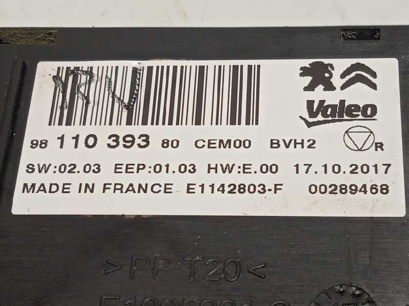 Recambio de modulo electronico para citroën c3 aircross feel referencia OEM IAM 9811039380  