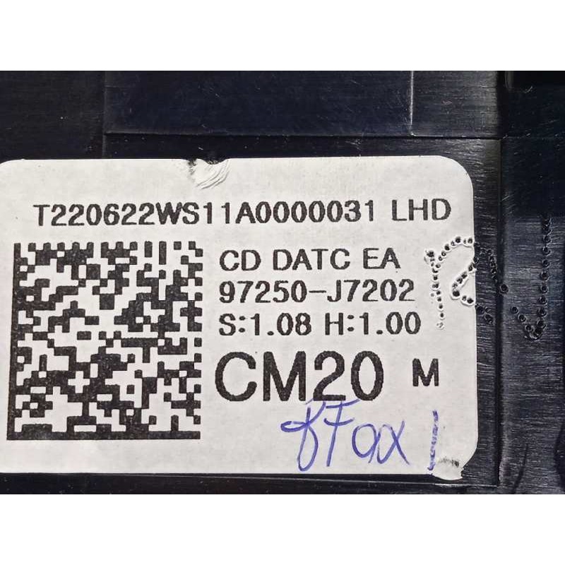 Recambio de mando climatizador para kia xceed 1.0 tgdi cat referencia OEM IAM 97250J7202  97250J7202WK