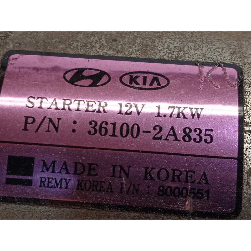 Recambio de motor arranque para hyundai ix35 1.7 crdi cat referencia OEM IAM 361002A835  