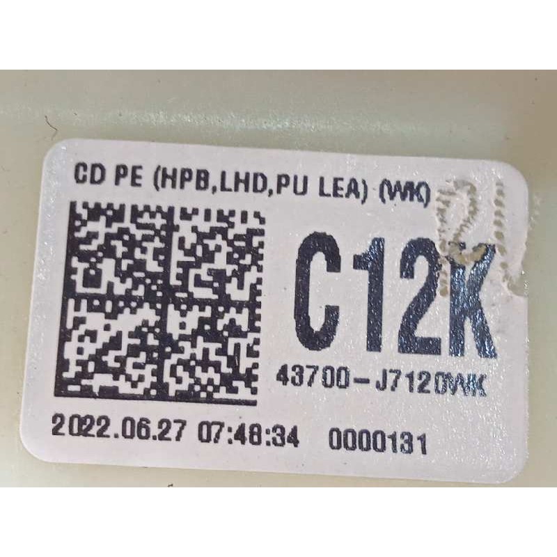 Recambio de palanca cambio para kia xceed 1.0 tgdi cat referencia OEM IAM 43700J7120WK  