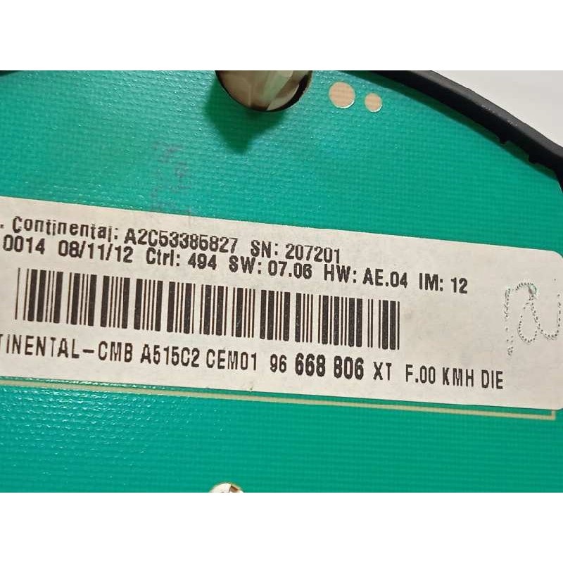 Recambio de cuadro instrumentos para citroën c3 tonic referencia OEM IAM 96668806XT  