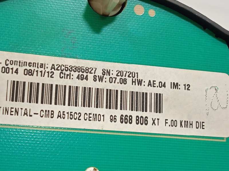 Recambio de cuadro instrumentos para citroën c3 tonic referencia OEM IAM 96668806XT  