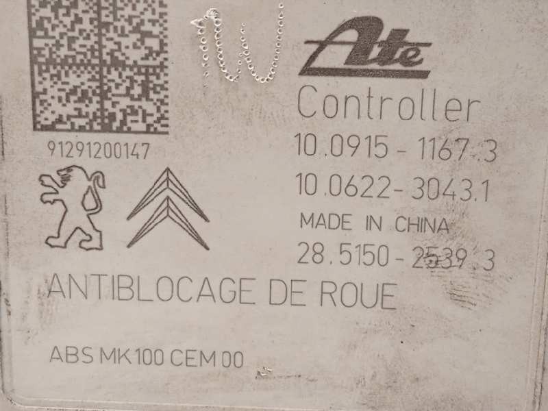 Recambio de abs para citroën c3 tonic referencia OEM IAM 9802460680 10091511673 10022001214