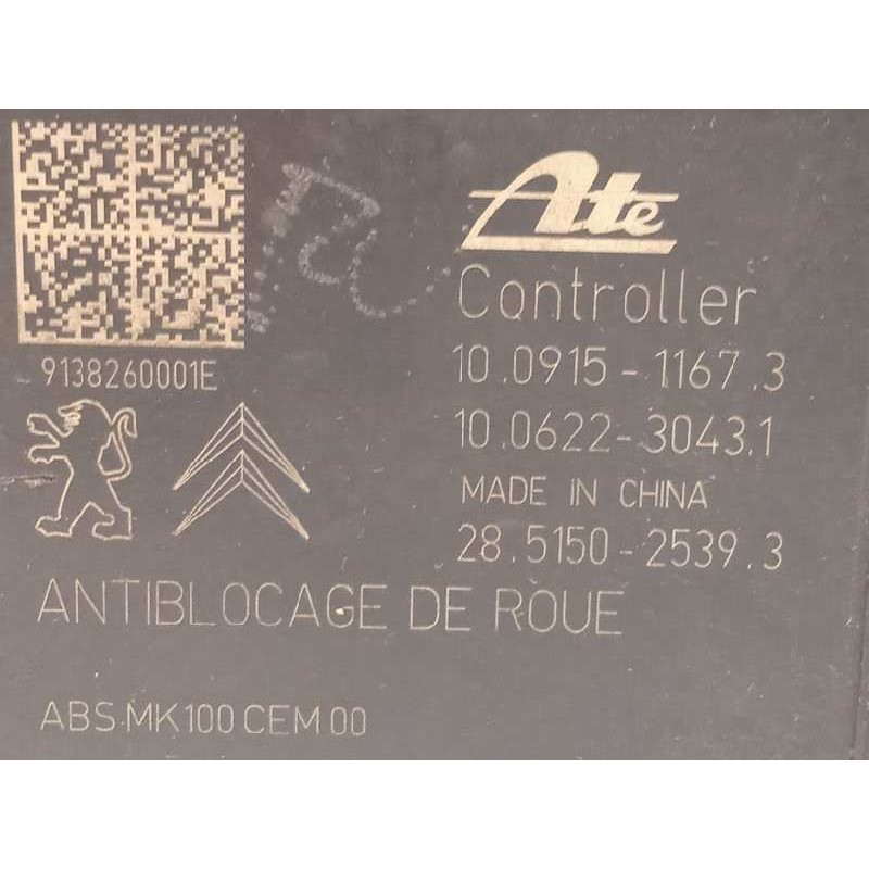 Recambio de abs para citroën c3 tonic referencia OEM IAM 9802460680 10091511673 10022001214