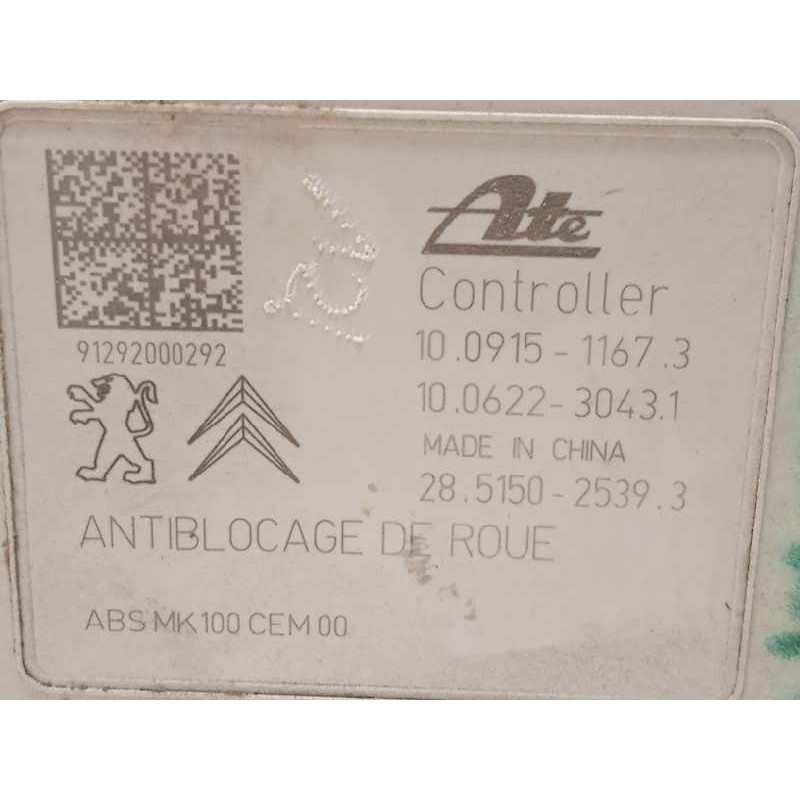 Recambio de abs para citroën c3 attraction referencia OEM IAM 9802460680 10091511673 10022001214