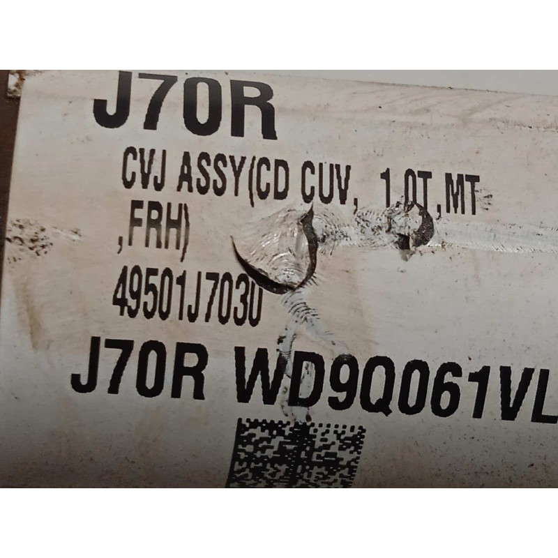 Recambio de transmision delantera derecha para kia xceed 1.0 tgdi cat referencia OEM IAM 49501J7030  