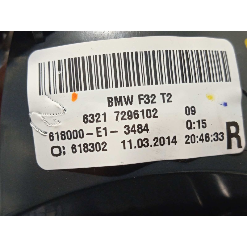 Recambio de piloto trasero derecho interior para bmw serie 4 coupe (f32) 420d referencia OEM IAM 63217296102  