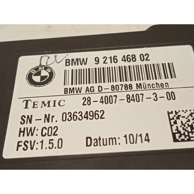 Recambio de modulo electronico para bmw serie 4 coupe (f32) 420d referencia OEM IAM 9216468  