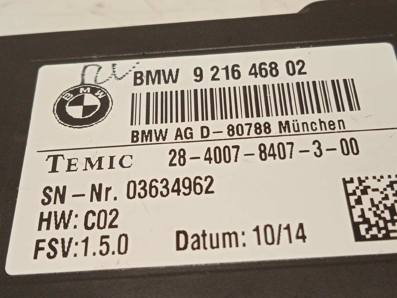 Recambio de modulo electronico para bmw serie 4 coupe (f32) 420d referencia OEM IAM 9216468  