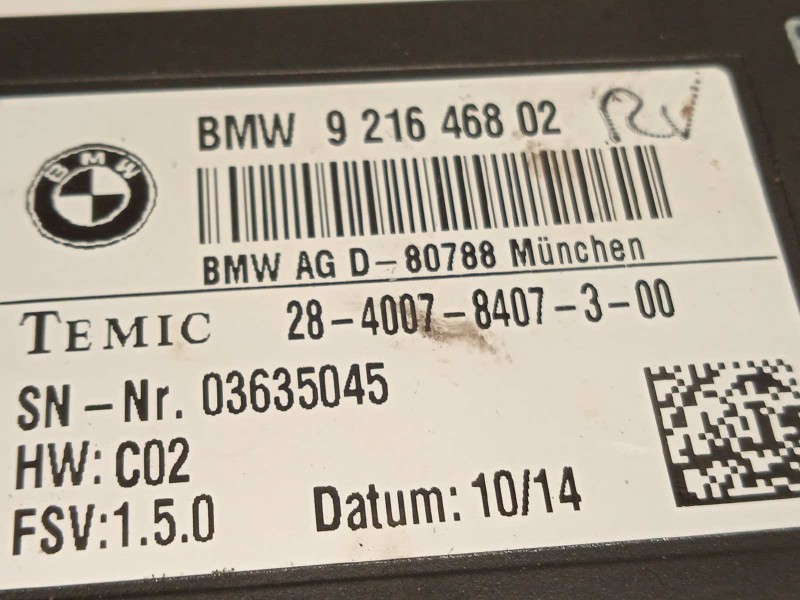 Recambio de modulo electronico para bmw serie 4 coupe (f32) 420d referencia OEM IAM 9216468  