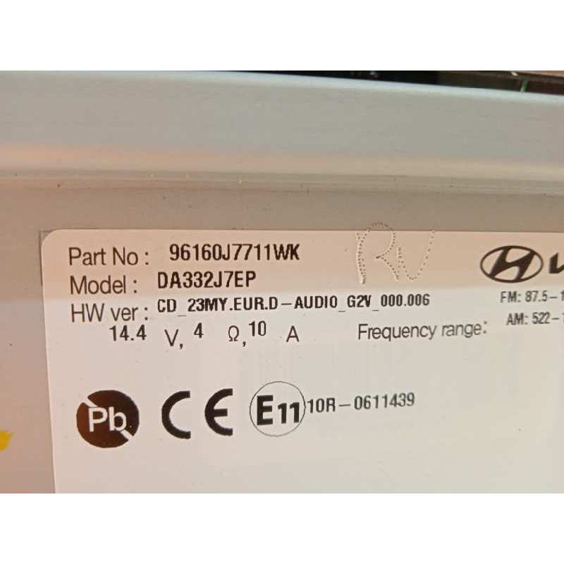 Recambio de pantalla multifuncion para kia ceed 1.0 tgdi cat referencia OEM IAM 96160J7711WK  96160J7710WK