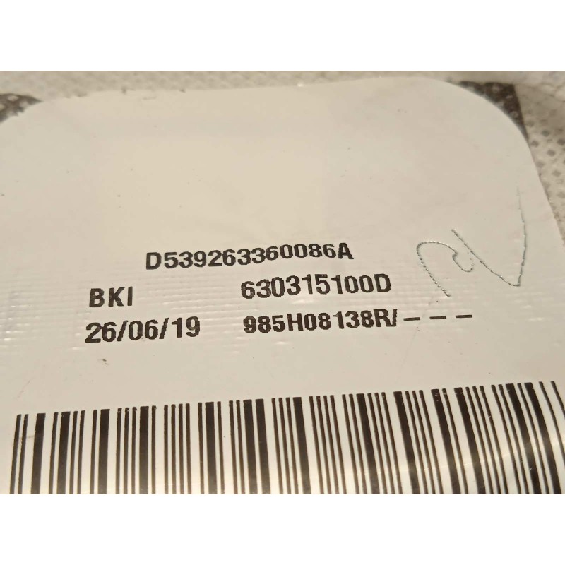 Recambio de airbag lateral delantero derecho para renault kadjar zen referencia OEM IAM 985H08138R  