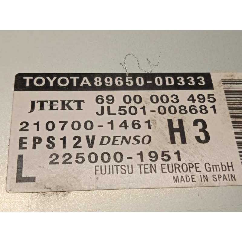 Recambio de centralita direccion para toyota yaris hybrid feel! referencia OEM IAM 896500D333  