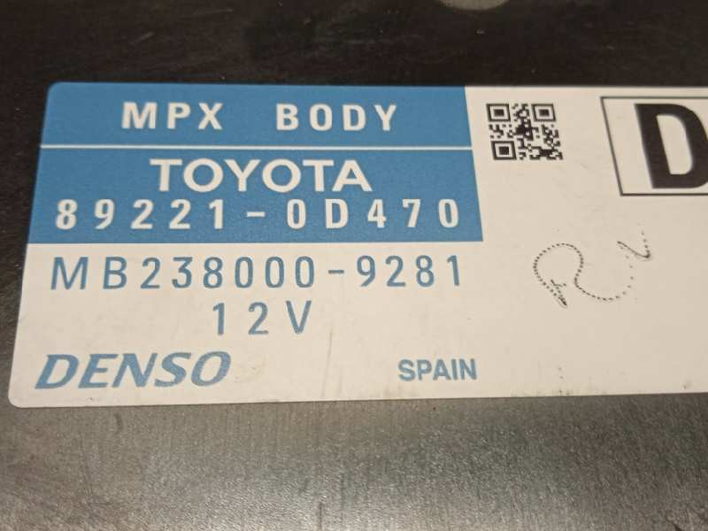 Recambio de modulo electronico para toyota yaris hybrid feel! referencia OEM IAM 892210D470  MB2380009281