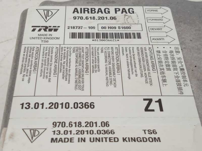 Recambio de centralita airbag para porsche panamera 4 s referencia OEM IAM 97061820106  