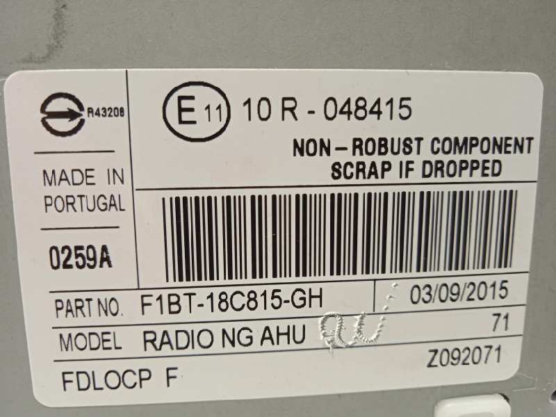 Recambio de sistema audio / radio cd para ford focus lim. black&red referencia OEM IAM F1BT18C815GH  2335495