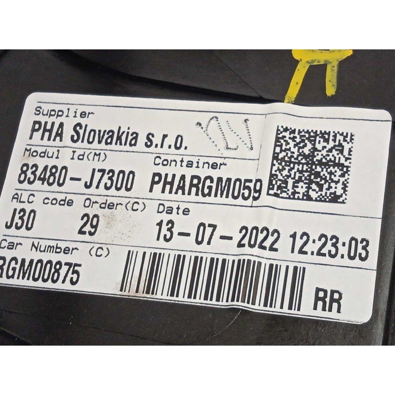 Recambio de elevalunas trasero derecho para kia xceed 1.0 tgdi cat referencia OEM IAM 83480J7300  83460J7000