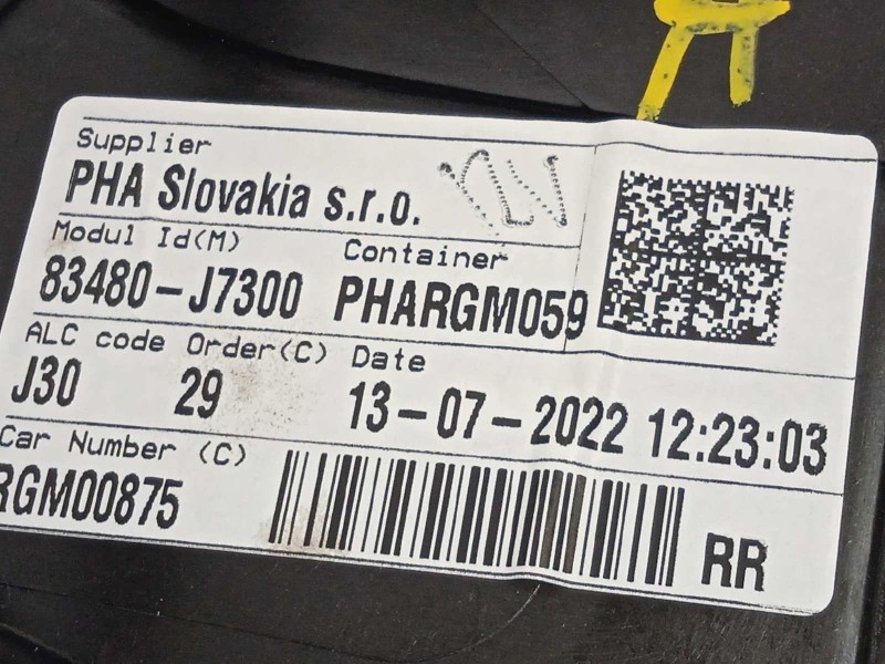 Recambio de elevalunas trasero derecho para kia xceed 1.0 tgdi cat referencia OEM IAM 83480J7300  83460J7000