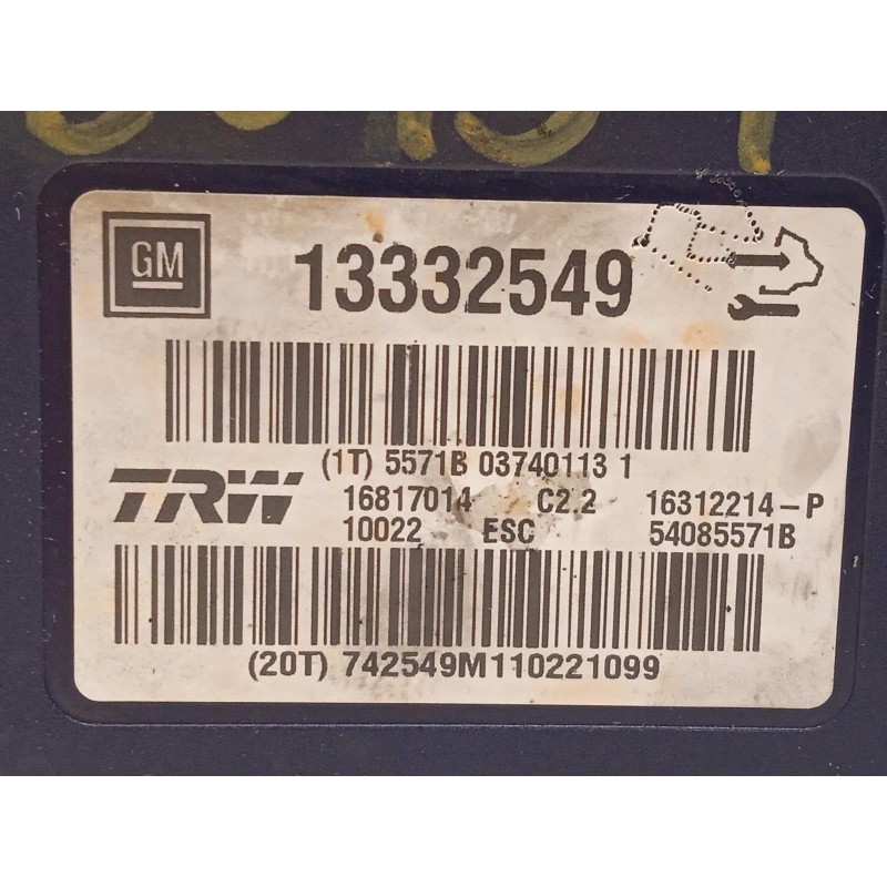 Recambio de abs para opel insignia berlina cosmo referencia OEM IAM 13332549 16312214P 16817014