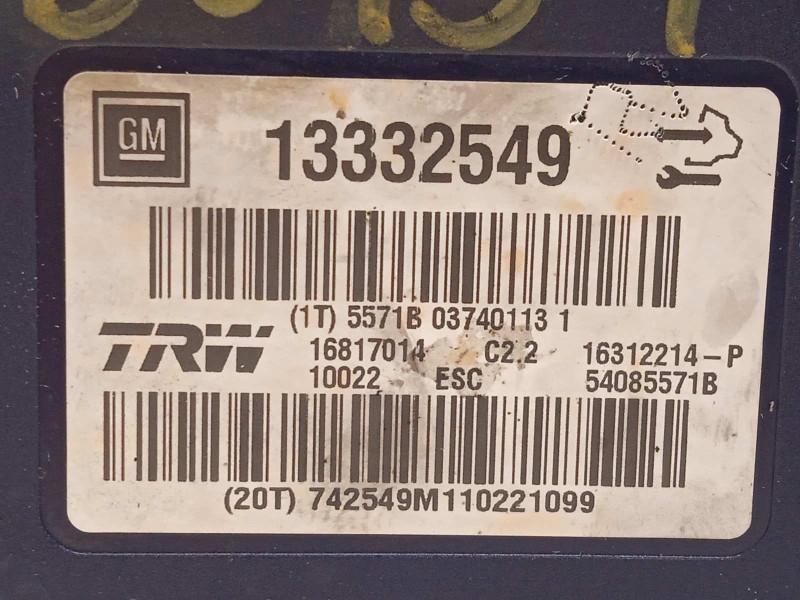 Recambio de abs para opel insignia berlina cosmo referencia OEM IAM 13332549 16312214P 16817014