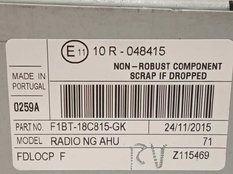 Recambio de sistema audio / radio cd para ford focus lim. titanium referencia OEM IAM F1BT18C815GK  2335495
