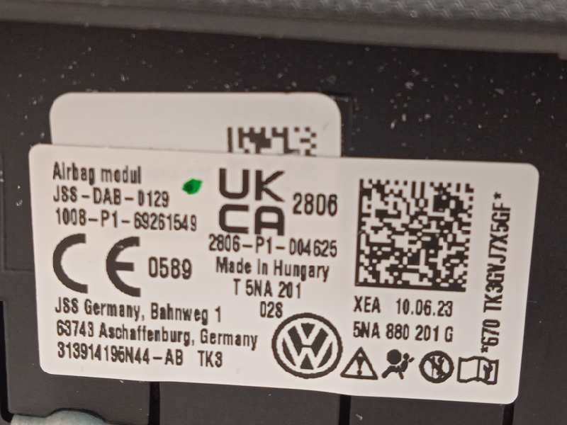 Recambio de kit airbag para volkswagen arteon (3h8) 2.0 ltr tfsi referencia OEM IAM 3G8857003GXQX 5NA880201G 3G0880204H