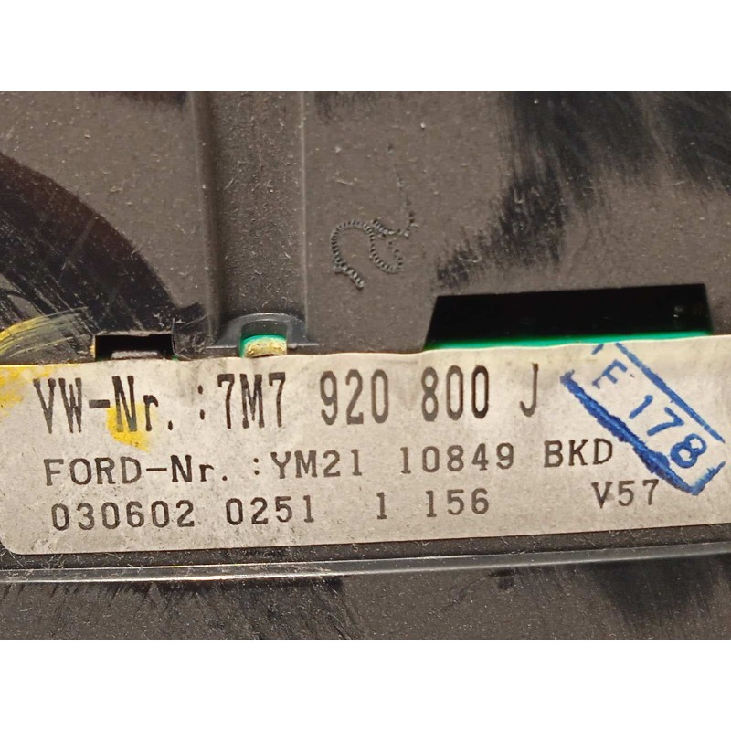 Recambio de cuadro instrumentos para seat alhambra (7v9) 1.9 tdi referencia OEM IAM 7M7920800J  