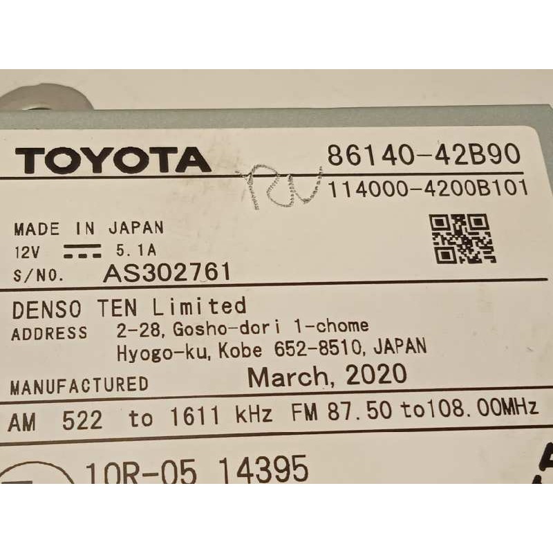 Recambio de pantalla multifuncion para toyota rav4 referencia OEM IAM 8614042B90  