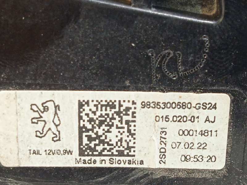 Recambio de piloto trasero izquierdo interior para peugeot 308 1.2 allure puretech referencia OEM IAM 9835300680  