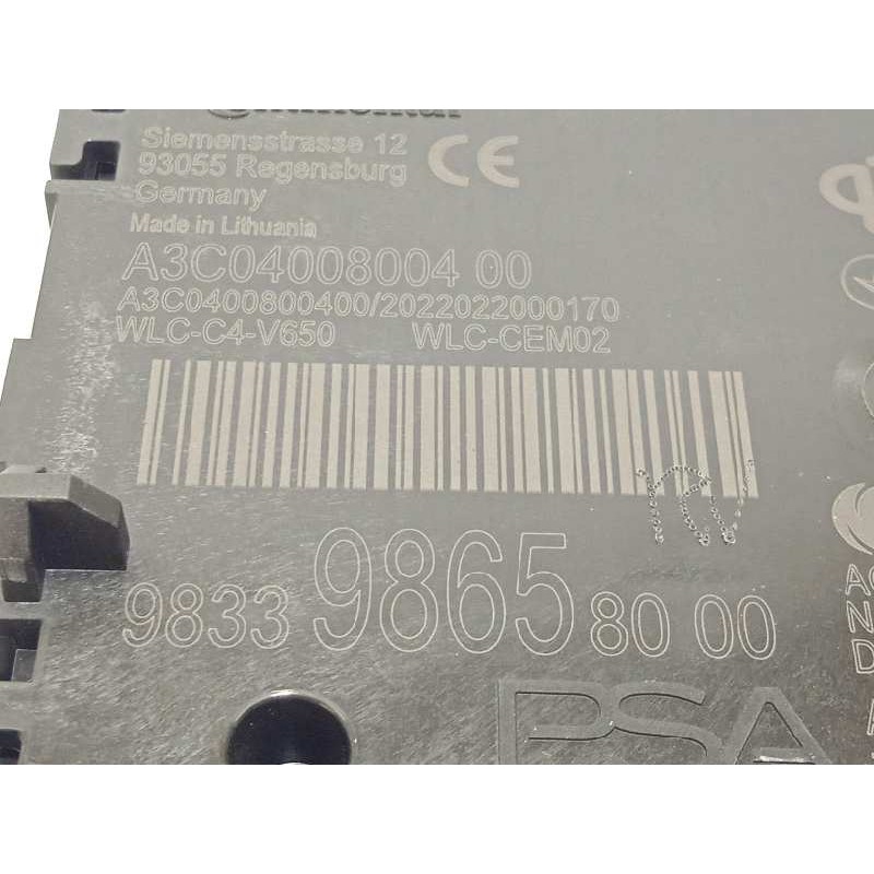 Recambio de modulo electronico para peugeot 308 1.2 allure puretech referencia OEM IAM 9833986580  A3C04008004