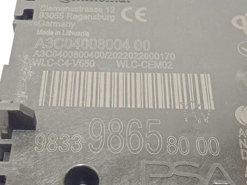 Recambio de modulo electronico para peugeot 308 1.2 allure puretech referencia OEM IAM 9833986580  A3C04008004