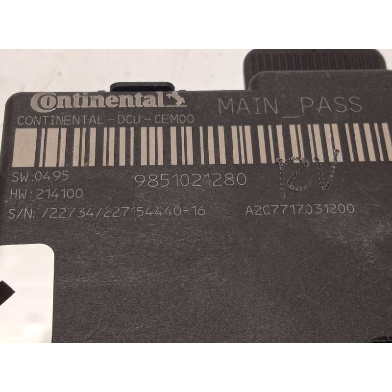 Recambio de modulo confort para peugeot 308 1.2 allure puretech referencia OEM IAM 9851021280  