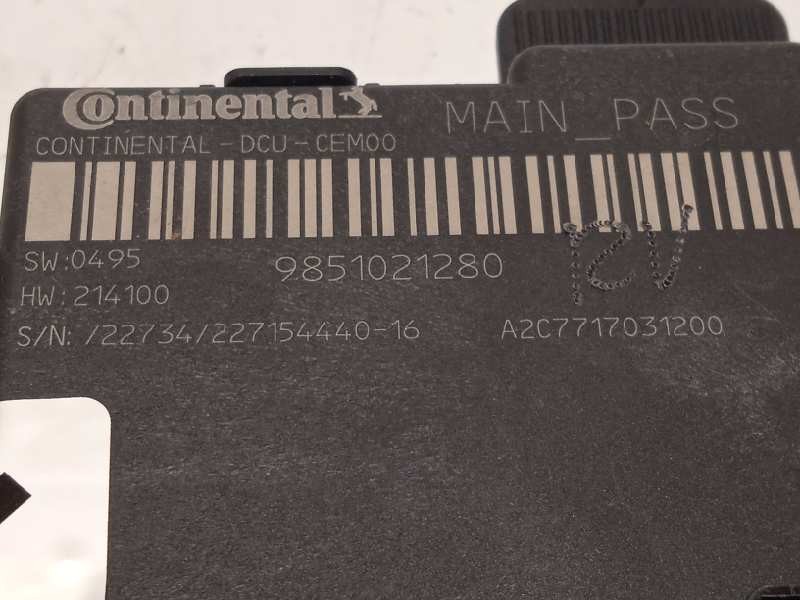 Recambio de modulo confort para peugeot 308 1.2 allure puretech referencia OEM IAM 9851021280  