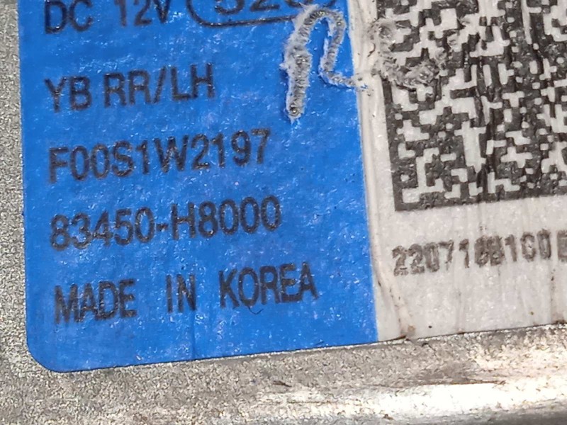 Recambio de elevalunas trasero izquierdo para kia rio (yb) 1.0 tgdi cat referencia OEM IAM 83450H8000  