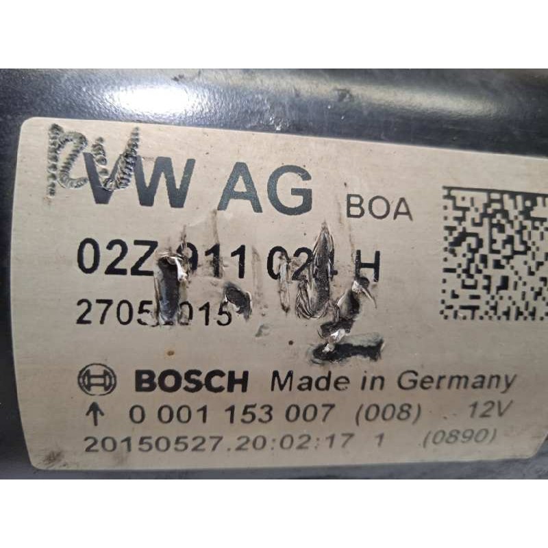Recambio de motor arranque para volkswagen t6 transporter furgón largo referencia OEM IAM 02Z911024H  0001153007