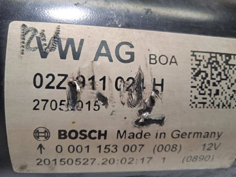 Recambio de motor arranque para volkswagen t6 transporter furgón largo referencia OEM IAM 02Z911024H  0001153007