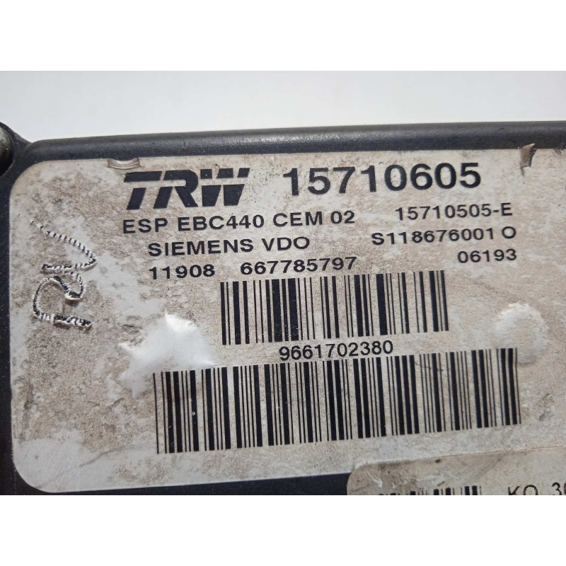 Recambio de abs para peugeot 407 sw st sport pack referencia OEM IAM 9661702380  