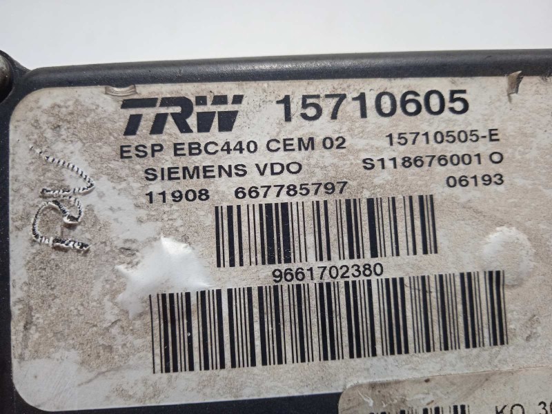 Recambio de abs para peugeot 407 sw st sport pack referencia OEM IAM 9661702380  