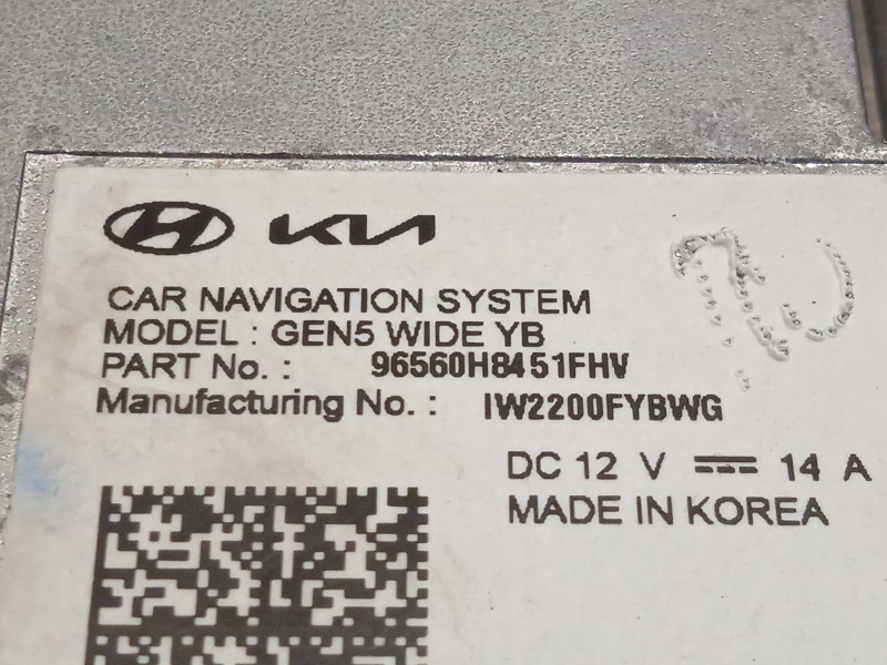 Recambio de sistema navegacion gps para kia rio (yb) 1.0 tgdi cat referencia OEM IAM 96560H8451FHV  
