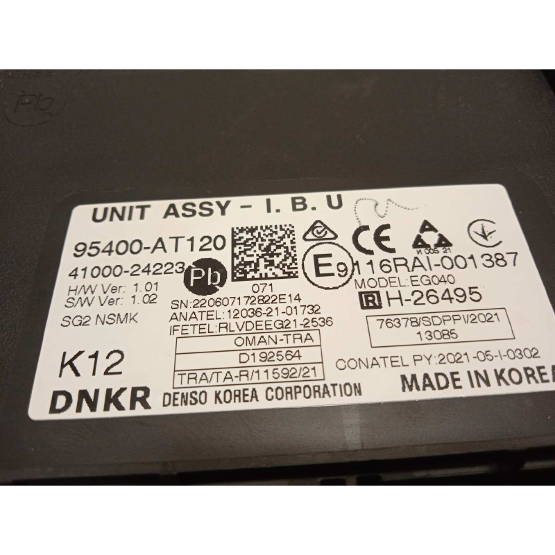 Recambio de modulo electronico para kia e - niro hibrido referencia OEM IAM 95400AT120  