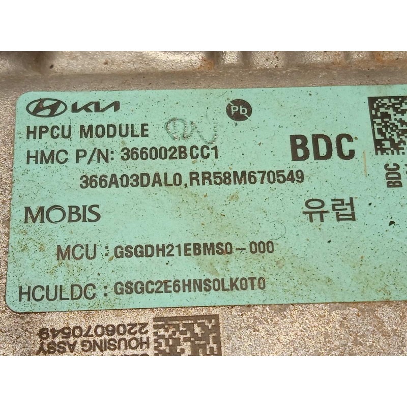 Recambio de convertidor potencia para kia e - niro hibrido referencia OEM IAM 366002BCC1  