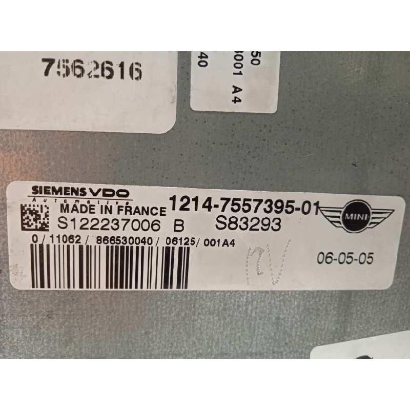 Recambio de centralita motor uce para bmw mini (r50,r53) one referencia OEM IAM 12147557395  S122237006