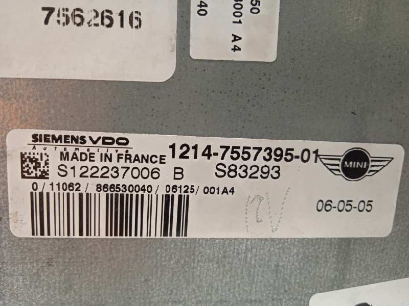 Recambio de centralita motor uce para bmw mini (r50,r53) one referencia OEM IAM 12147557395  S122237006