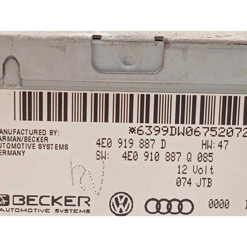 Recambio de sistema navegacion gps para audi q7 (4l) 3.0 tdi referencia OEM IAM 4E0919887D  4E0910887Q