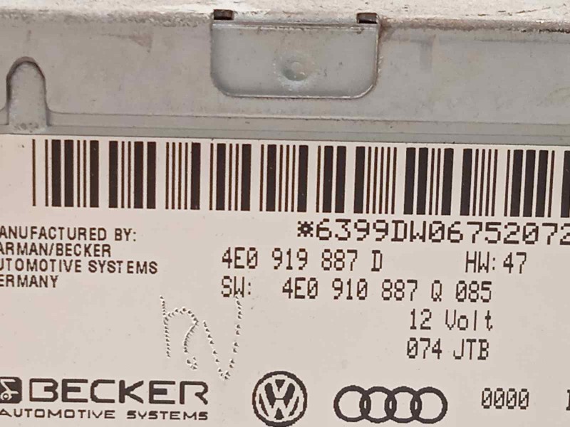 Recambio de sistema navegacion gps para audi q7 (4l) 3.0 tdi referencia OEM IAM 4E0919887D  4E0910887Q